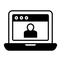 Online Conference Glyph Icon