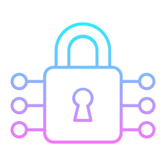 Network Security Gradient Icon