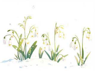 Snowdrop Lilac Crocus Copse Hyacinth Spring Early Flowers Holiday Valentine's Day Mother's Day eighth of March 