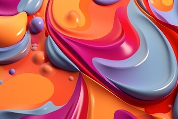 Abstract background with liquid droplets. Modern wallpaper design. Generative AI