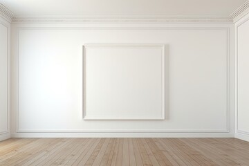empty interior room with white image frame. may be used for your text or picture.  - obrazy, fototapety, plakaty
