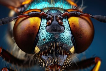 Macrozoom of insect eyes and their amazing details  - obrazy, fototapety, plakaty
