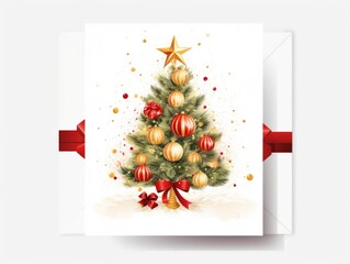 beautiful painted christmas gift card. Merry Christmas!