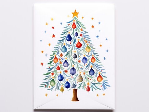 beautiful painted christmas gift card. Merry Christmas!