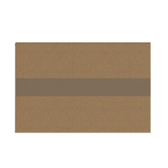 3D rendering illustration of a closed cardboard box
