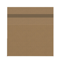 3D rendering illustration of a closed cardboard box
