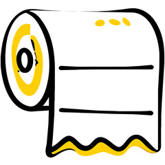 Minimalist Toilet Paper Icon.