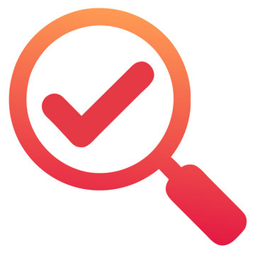 Successful search engine optimization icon, SEO audit and quality check