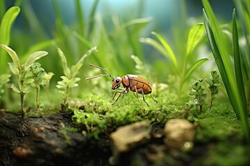 The mysterious world of miniature insects in the grass