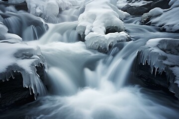 Frozen water movements. Generative AI
