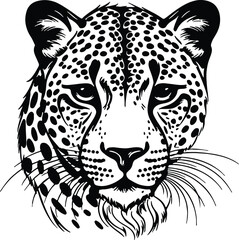 Realistic Leopard Head Big Cat
