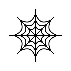 Minimalist  spiderweb line design with transparent background