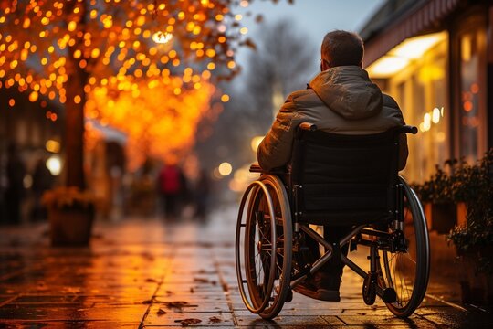 People with disabilities can access anywhere in public place with wheelchair,that make them independent in transportation and feel they are not the stranger from social. : Generative AI