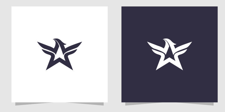 eagle with star logo design