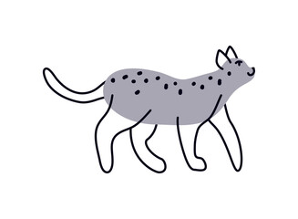cat mascot walking