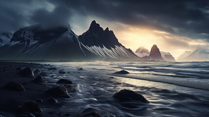 sunrise over the mountains