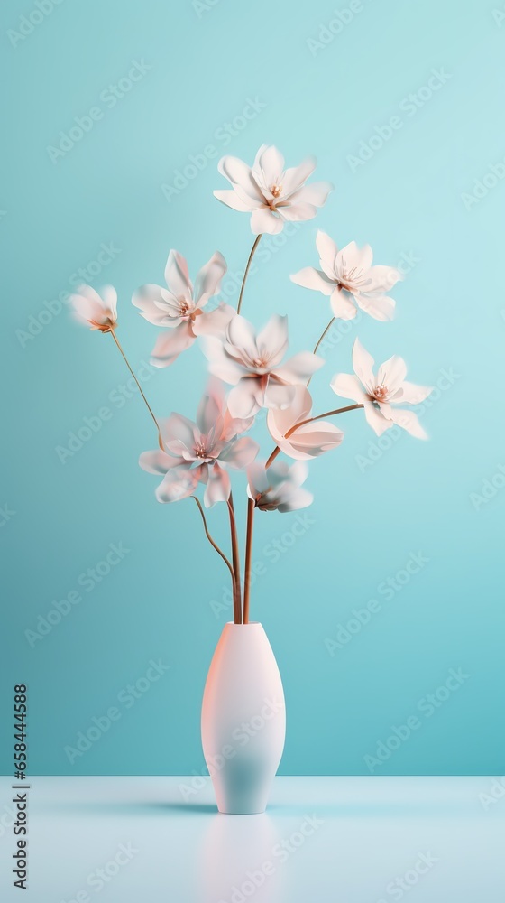 Poster flowers in vase