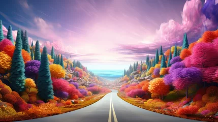 Deurstickers autumn landscape © faiz