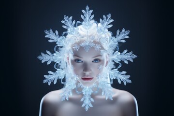Portrait of a woman snowflake