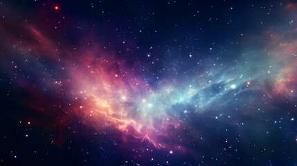 Obraz na płótnie Canvas Cosmos, galaxies, colorful, stars, planets, universe