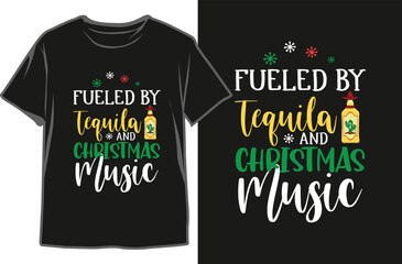 Fototapeta premium Christmas T-shirt Design. Christmas Beverages T-shirt