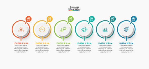 Business infographic design background template Vector