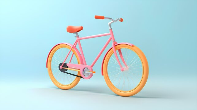 3d bikecycle isolated background