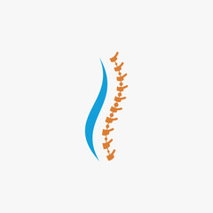 Spine logo design vector for backbone care with creative element concept