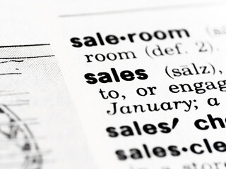 Fototapeta premium definition of the word sales