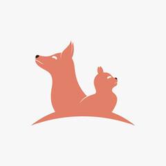 Pet logo design vector with creative element concept