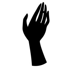 Hand icon symbol vector image. Illustration of the human finger design image