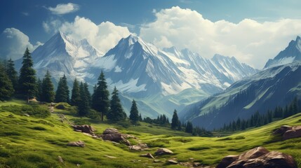 swiss mountains landscape