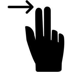 Hand icon symbol vector image. Illustration of the human finger design image