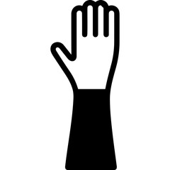 Hand icon symbol vector image. Illustration of the human finger design image