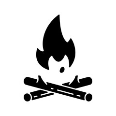Campfire icon. Campfire for camping events