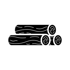 Fototapeta premium Wooden logs icon. Stacked logs icon