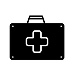 First aid bag icon. Medical equipment for emergencies