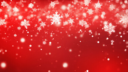 Obraz na płótnie Canvas Merry Christmas red snowflake banner design background material