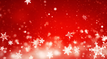 Obraz na płótnie Canvas Merry Christmas red snowflake banner design background material