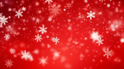 Merry Christmas red snowflake banner design background material