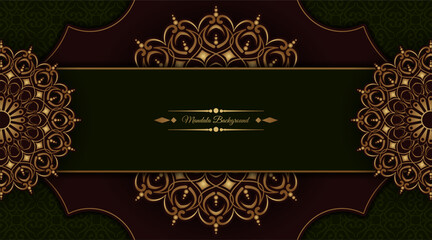 Luxury background with golden mandala ornament