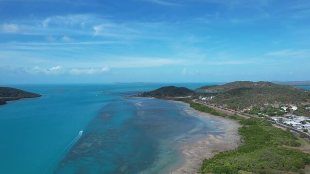 Aerial footage of Thursday Island Queensland Australia