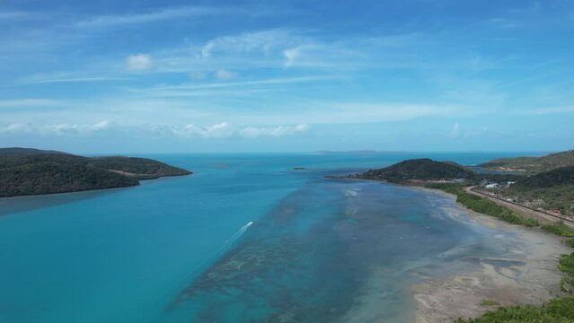 Aerial footage of Thursday Island Queensland Australia