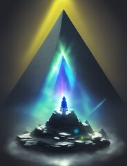 Piramide espiritual - obrazy, fototapety, plakaty