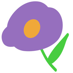 Flower painting for decoration, logo, book cover, colorful, vector illustration