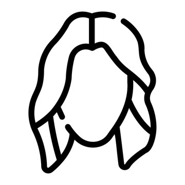 recommend clip art: wig Line Icon