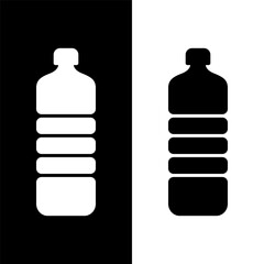 black and white water bottle icon