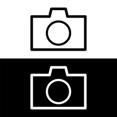 black and white camera icon
