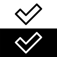 black and white checkmark icon