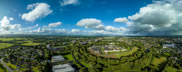 Aerial view of Limerick University in Ireland